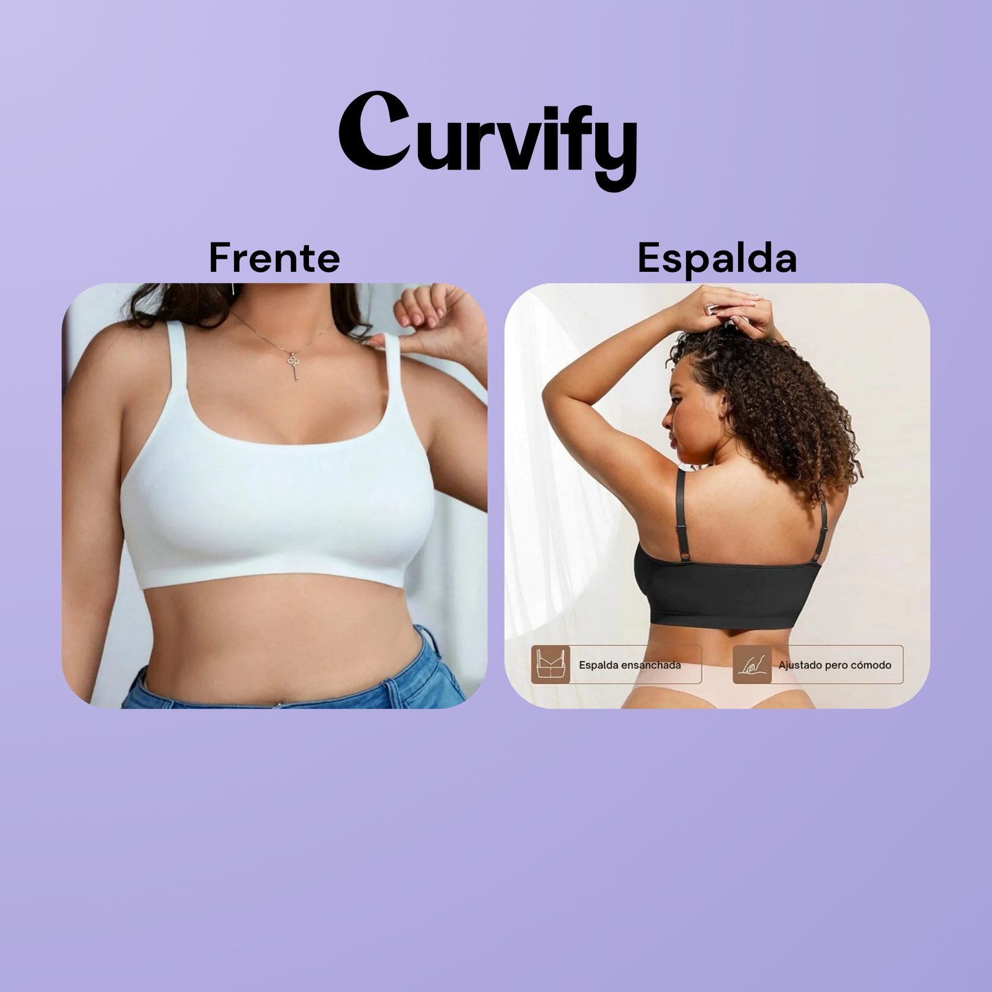 Pack 3x1 Conjunto segunda piel - Corpiño Moldeador + Colaless Sin Costuras.