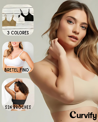 Pack 3x1 Conjunto segunda piel - Corpiño Moldeador + Colaless Sin Costuras.